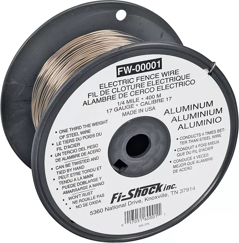 Zareba Fi-Shock FW-00001T Fence Wire, 17 ga Wire, Aluminum Conductor,